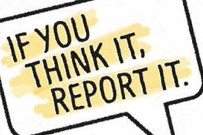 if you think it report it LADO